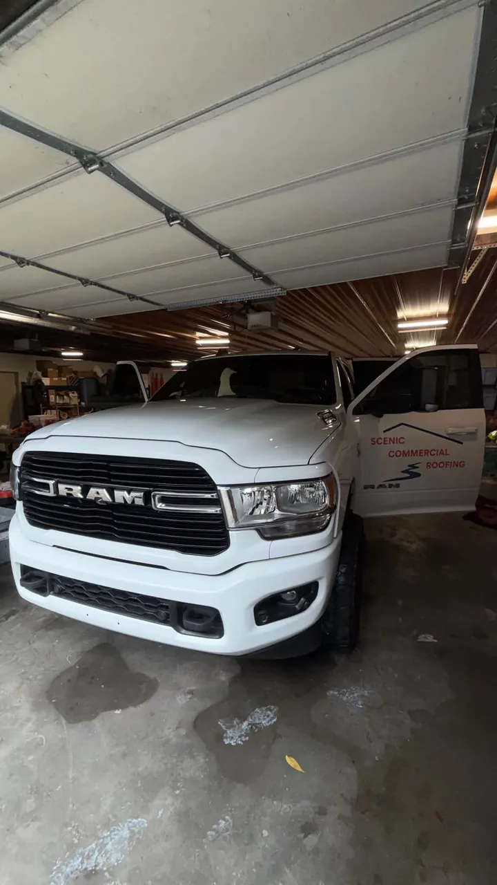 Ram pickup truck after mobile exterior detailing in Chattanooga, TN